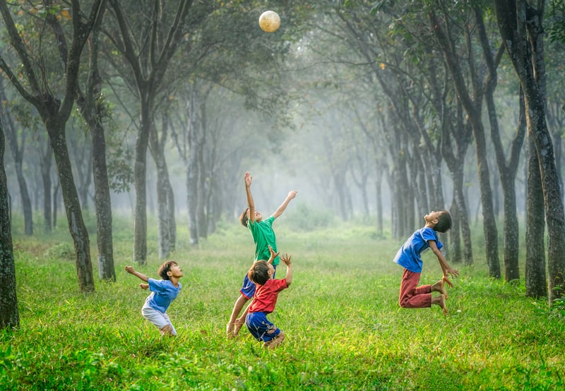Children playing at event